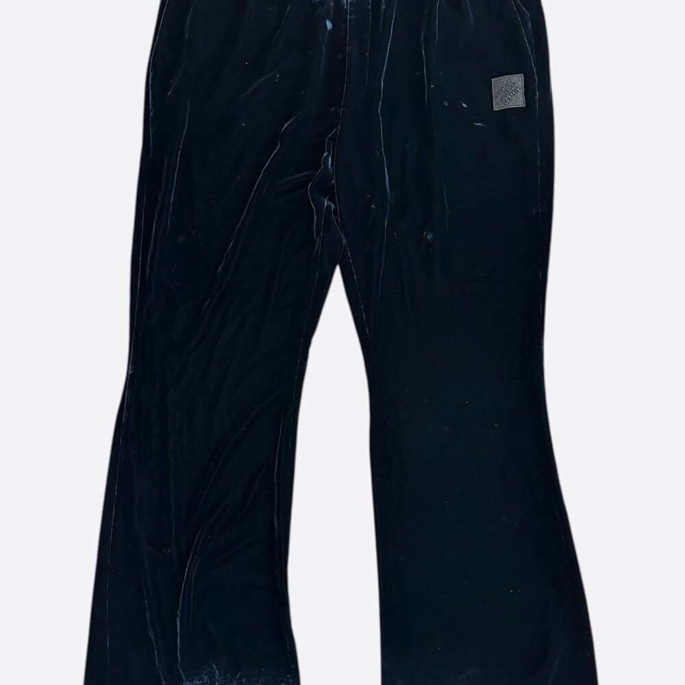 Louis Vuitton Navy Velvet Flared Track Pants